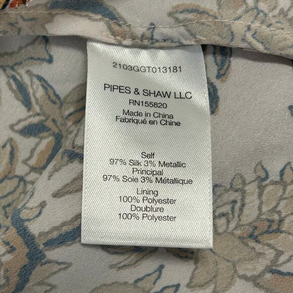 Veronica Beard hazel blush pink floral silk chiffon skirt Women’s size 0 - Picture 7 of 9